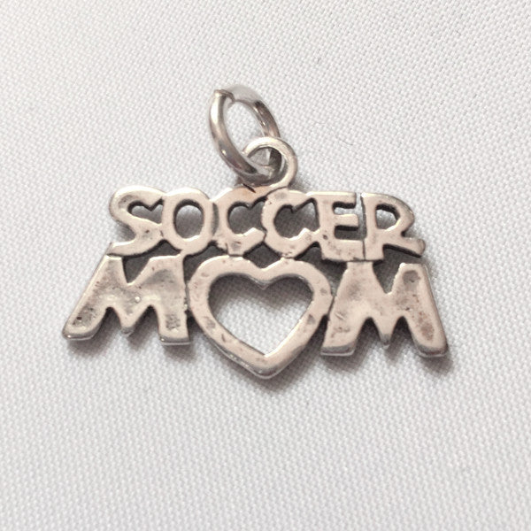 Sterling silver soccer mom charm