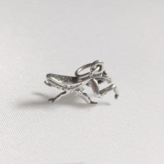 sterling silver praying mantis charm