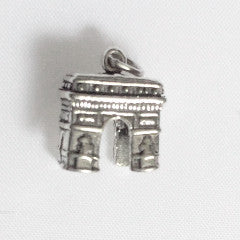 Sterling silver Arc de Triumph charm