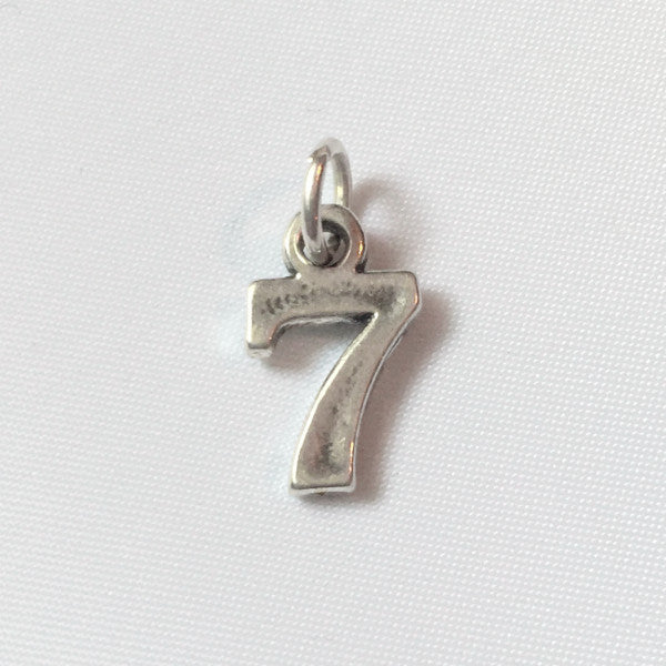 Sterling silver number seven charm
