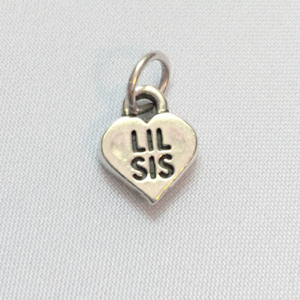 sterling silver Lil Sis charm
