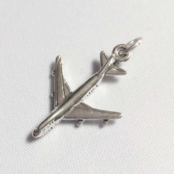 Sterling silver airplane charm