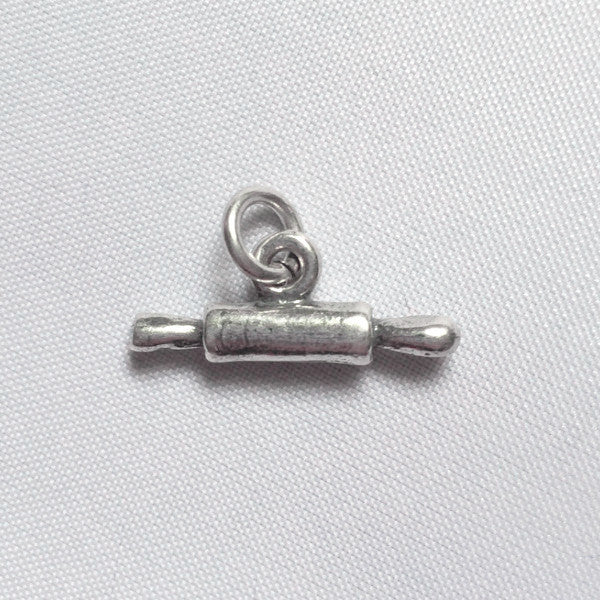 Sterling silver rolling pin charm