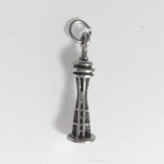 Sterling silver Space Needle charm