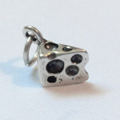 Sterling Silver Swiss Cheese Charm