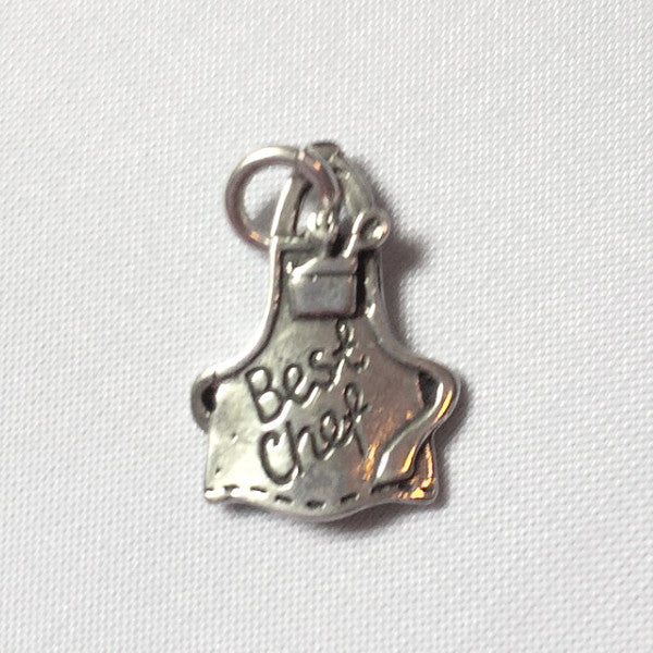 Sterling silver best chef apron charm