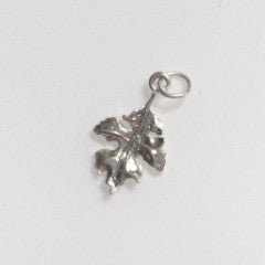 sterling silver oak leaf charm