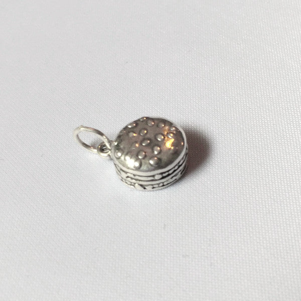 Sterling silver hamburger charm