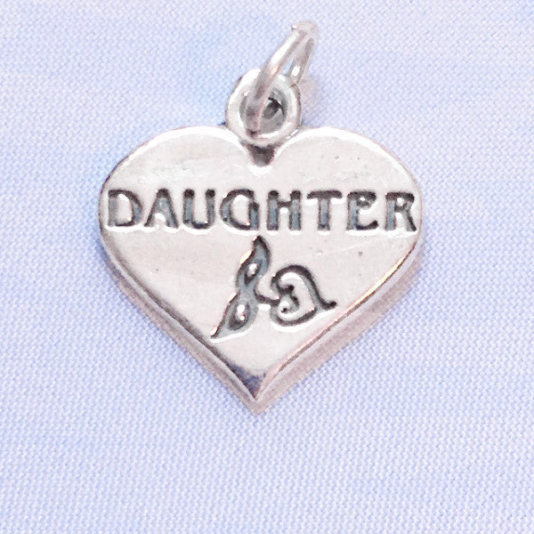 sterling silver daughter charm
