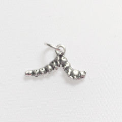 sterling silver inchworm charm