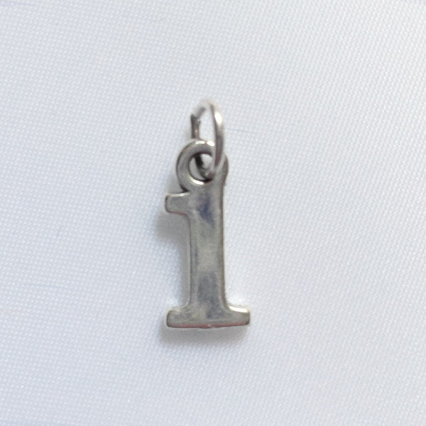 Sterling silver number one charm