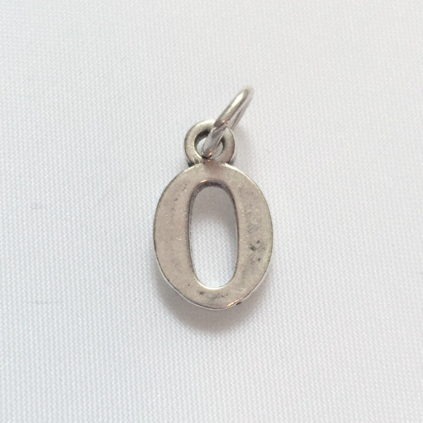 Sterling silver zero charm