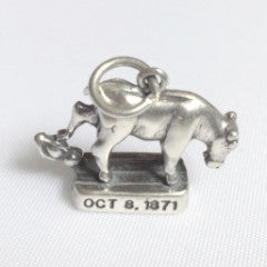 Sterling silver Chicago bull charm