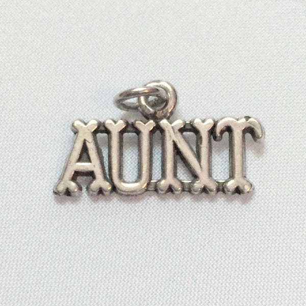 sterling silver aunt charm