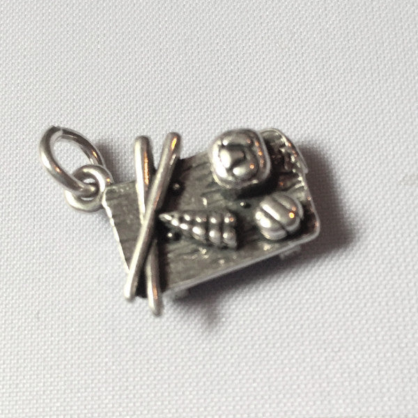 Sterling silver sushi charm