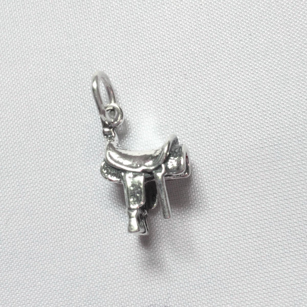 Sterling silver horse saddle charm