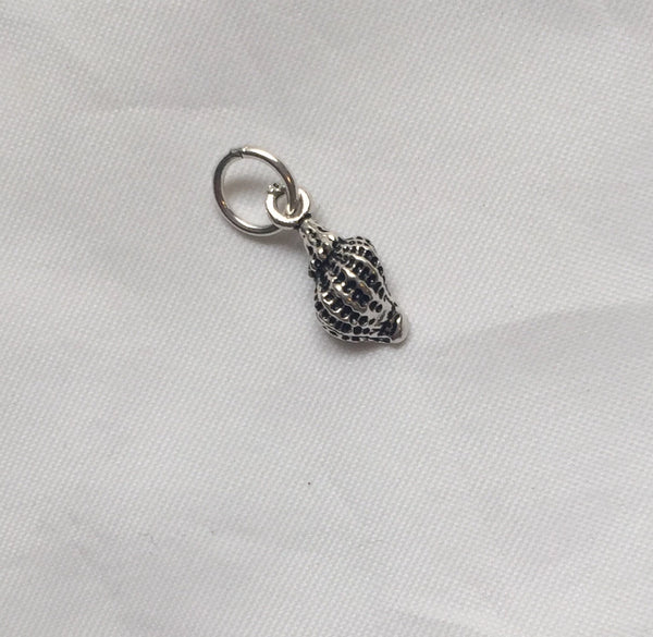 Sterling silver conch shell charm