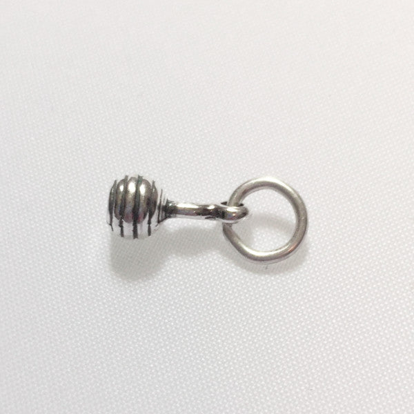 Sterling silver baby rattle charm